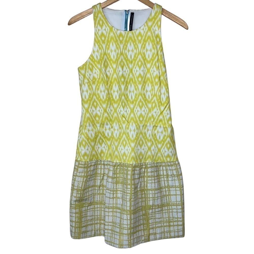NWT W118 By Walter Baker Yellow Drop Waist Spring Summer Dress Size Small